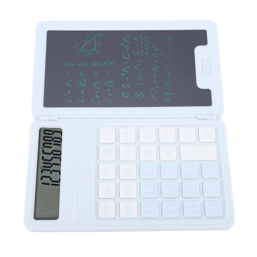 Handwritten Calculator LCD Screen Notepad 12 Big Buttons Portable Calculator for Business School Home Work Space