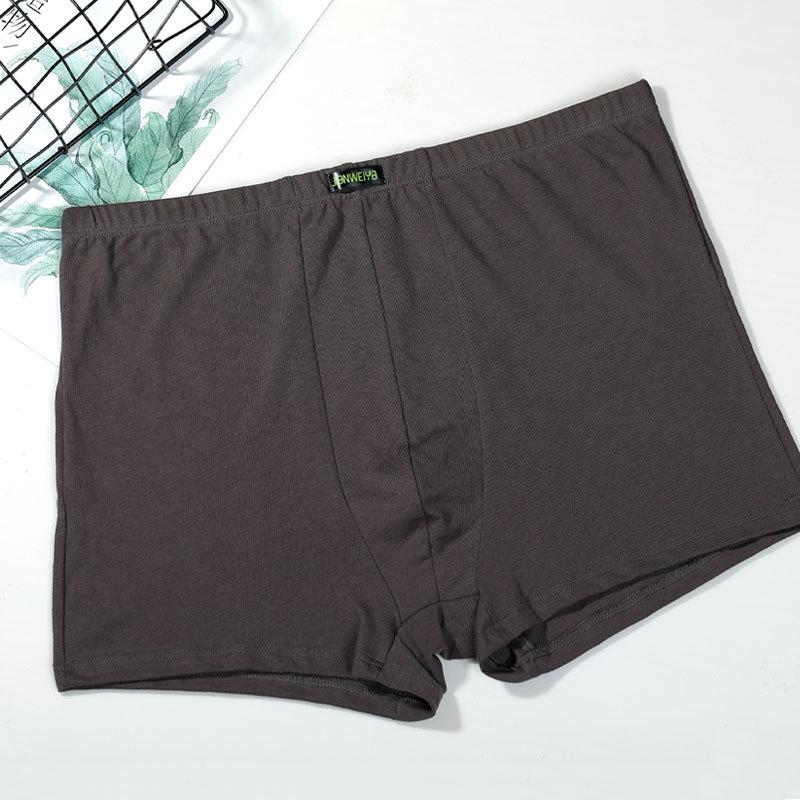 

Мужские хлопковые трусы-боксеры с высокой посадкой больших размеров 6XL-10XL для мужчин среднего и пожилого возраста, зимнее тепло 2XL темно-серого