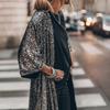 Moda Primavera 2026 Chaqueta Cardigan de Lentejuelas para Fiesta de Mujer Estilo Europa y América