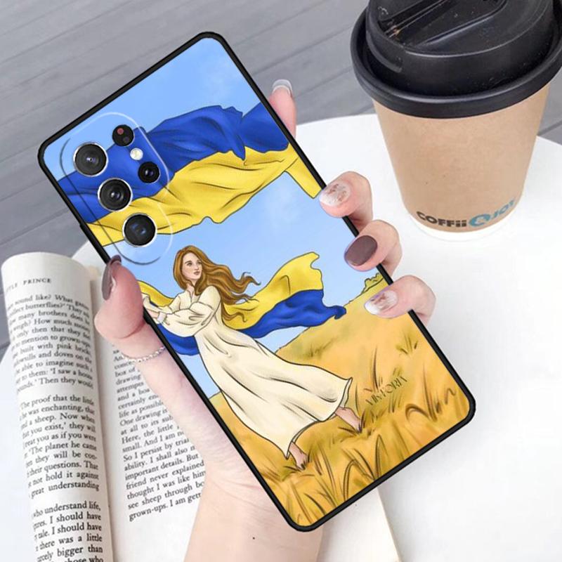 Ukraine Ukrainian Girl Phone Case Cover For Samsung Galaxy S24 S25 Ultra S21 S22 Ultra S10E Note 10 Plus Note 20 FE S23