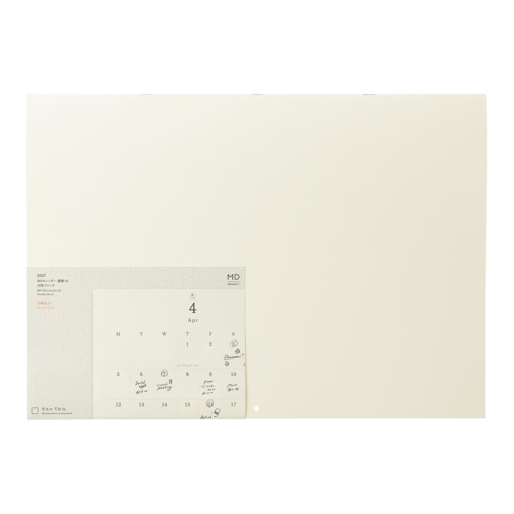 Midori MD Product 2027 Wall A2 31451006 Calendar, Size, Bi-fold,
