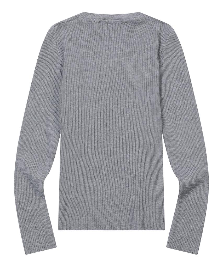 Mucent Arimo Round Neck Crop Ribbed Knit (3 Colors)