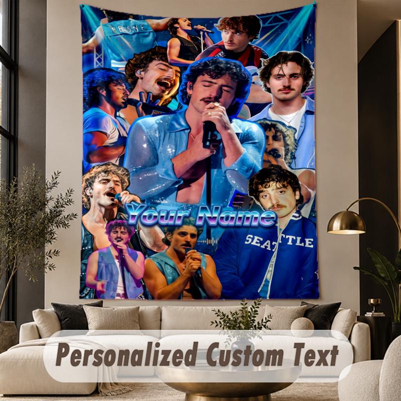 Custom Text Printed Tapestry Benson Boone Pattern Large Wall Hanging Indoor Room Decor