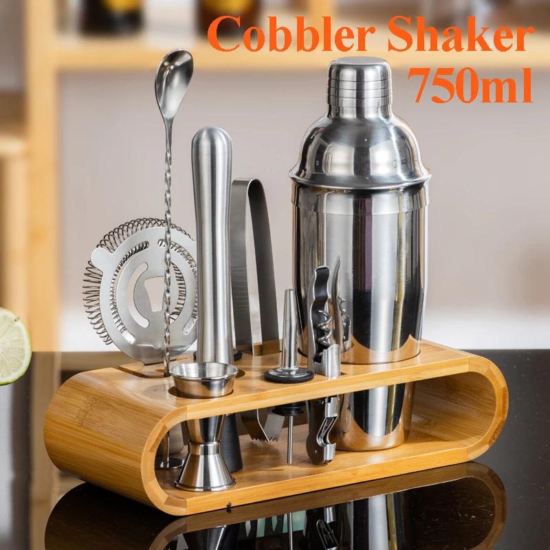 Nerezová sada na koktejly Míchačka Barman sada Cobbler Boston Shaker Barová sada Nástroje Jigger Míchačka Muddler Nalévátko Lžíce