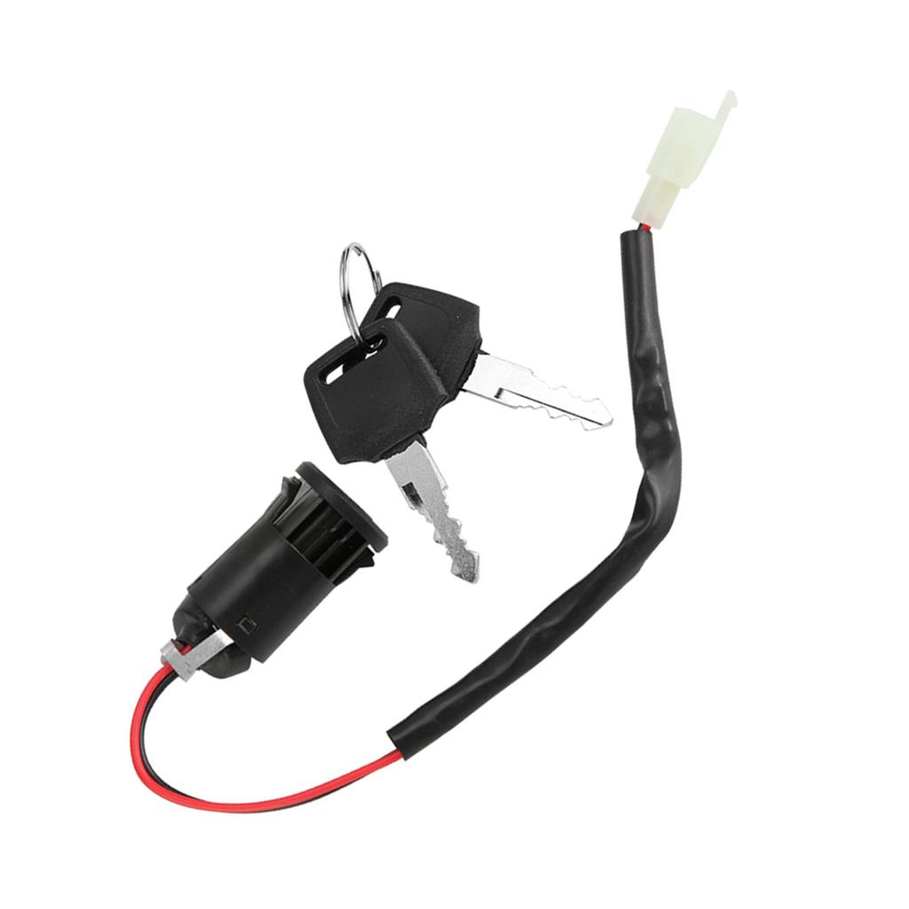 2 pcs Ignition Switch Lock and Key Set for Bike Tricycle Electric Scooter Accessories Replacement