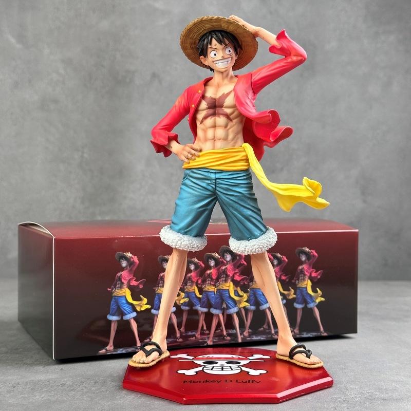 One Piece ZERO Hat-Pulling Luffy Statue 22.5cm Onigashima Battle Anime Figure Premium Collectible Display Model