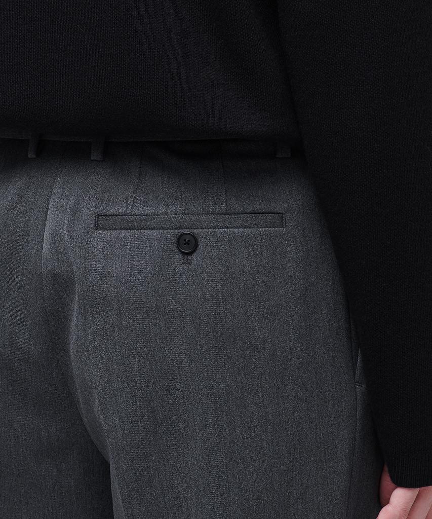 Musinsa Standard Heavyweight Fleece-Lined Real Wide Hidden Elastic Waist Slacks [Medium Gray]