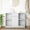VidaXL Buffet avec tiroir blanc 101x35x76 cm bois d'ingénierie, meuble de rangement, buffet, meuble d'entrée, meuble buffet 861562