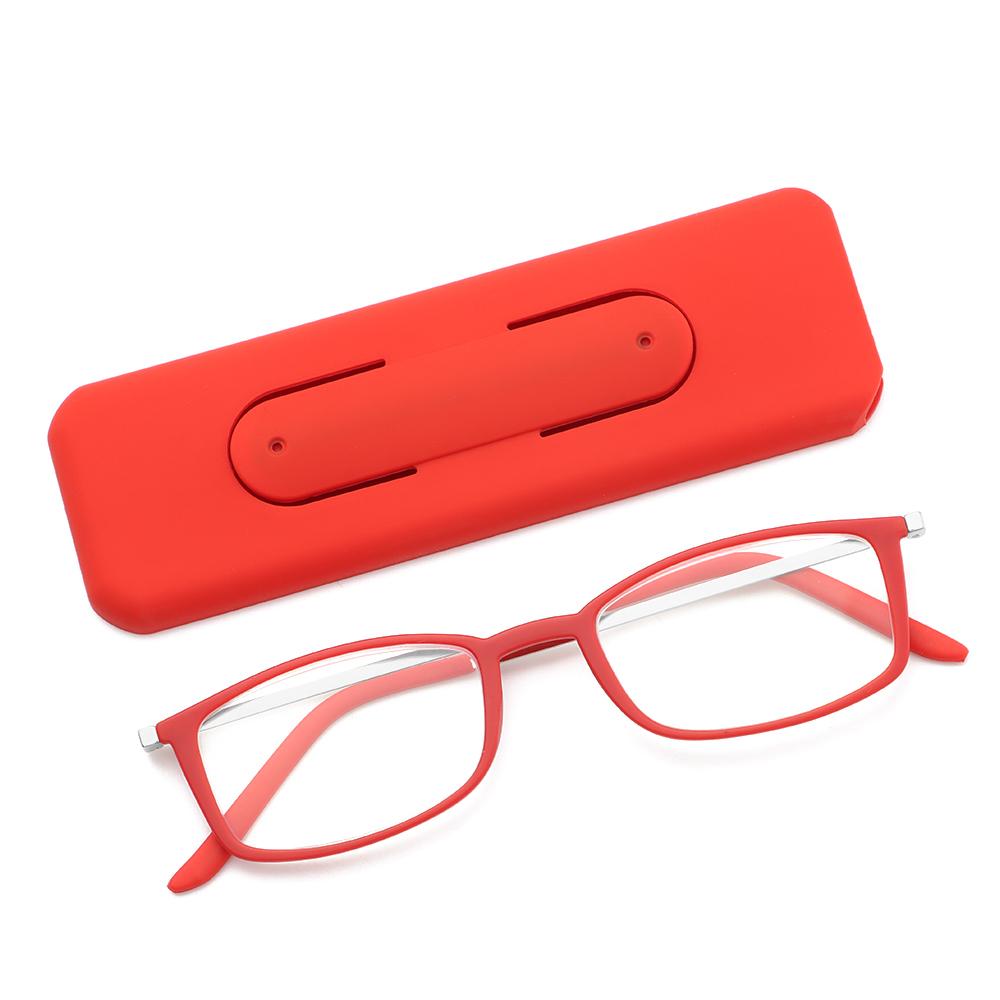 Ultralight Portable Reading Glasses Men Women Ultra -Thin Full Frame Anti Blue Presbyopia Glasses Can Be Attach To Phone Case