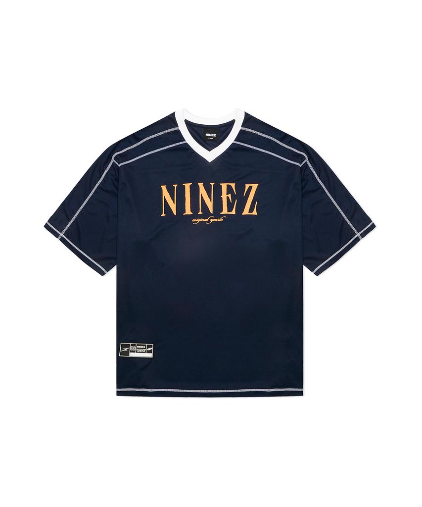 NINEZ Waffle Mesh Rugby Oversized T-Shirt (2 Colors)