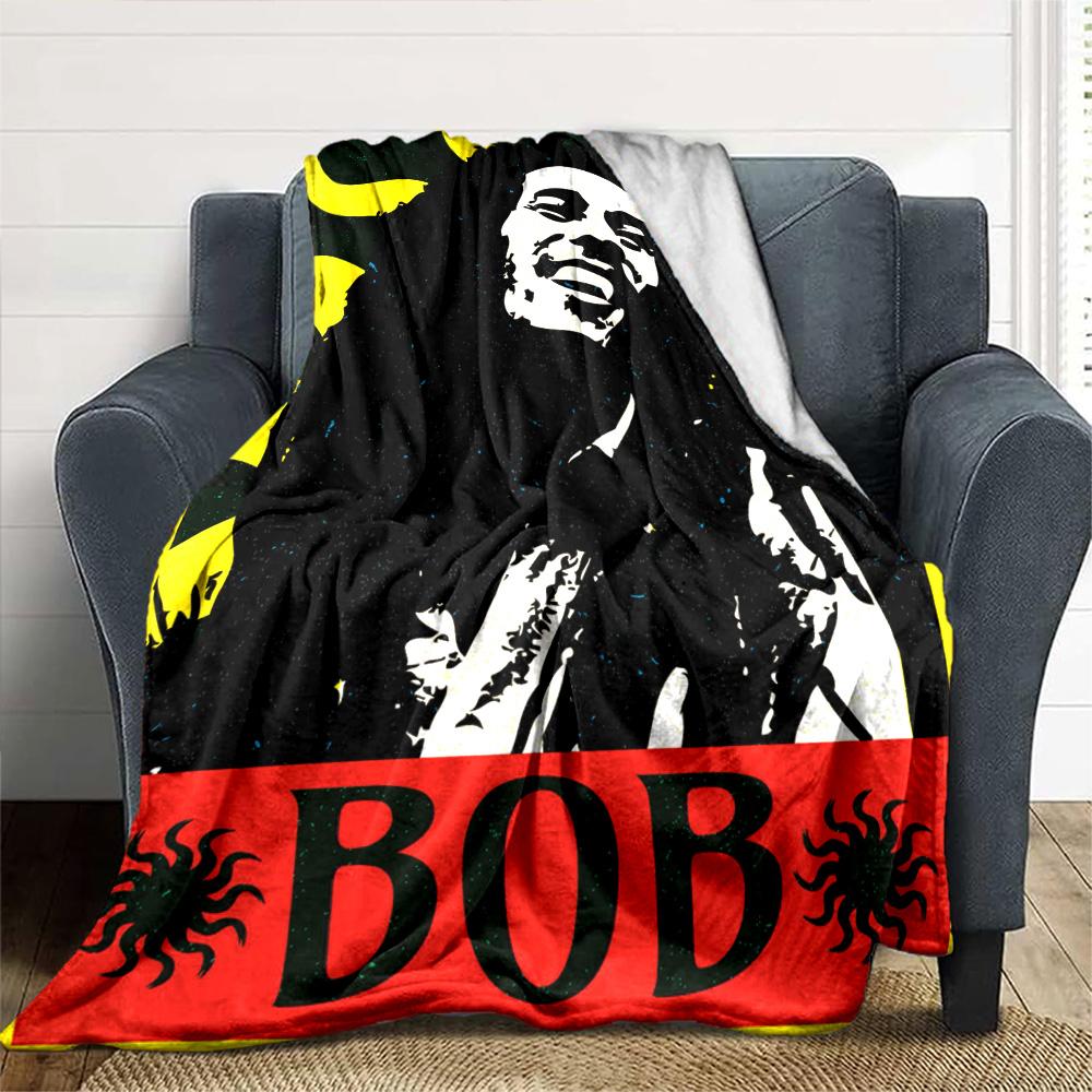 Bob Marley Blanket Comfortable Perfect for Seaside Office Couch for All Occasions Digital Print Perfect Gift for Relatives and Friends