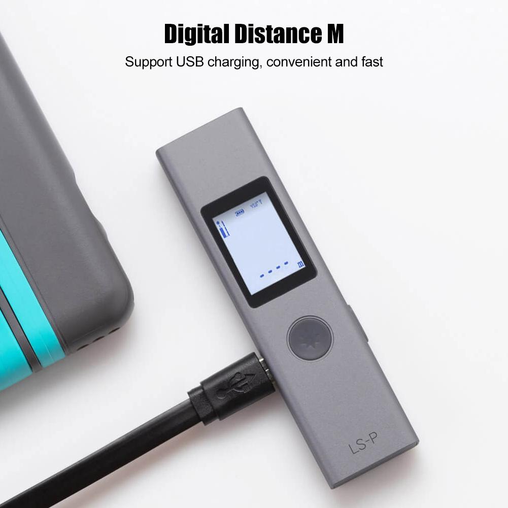 40m Digital Handheld High Precision USB Distance Measure Meter Rangefinder Instrument