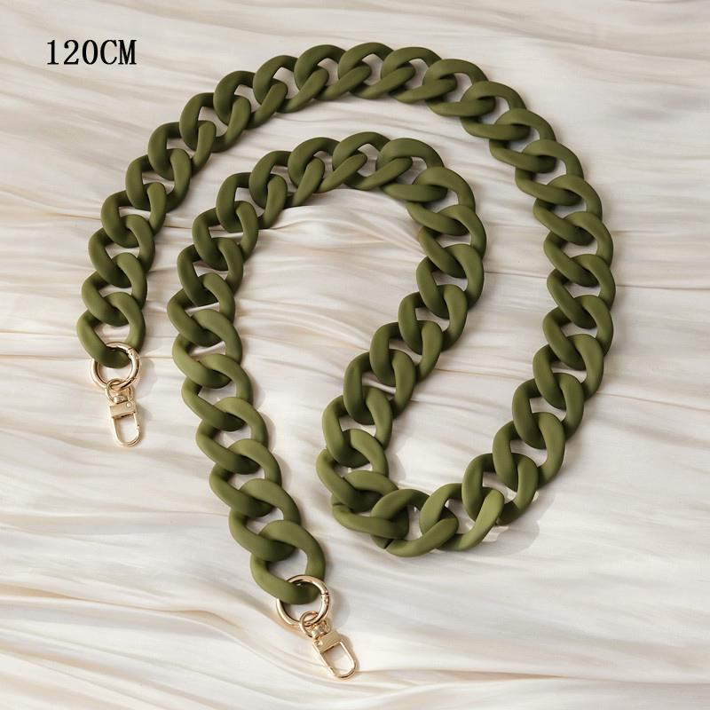 New Phone Accessory Detachable Parts Acrylic Matte Green Grey Chain Crossbody Pendant Cellphone Strap Phone Case Chains Shoulder Chain