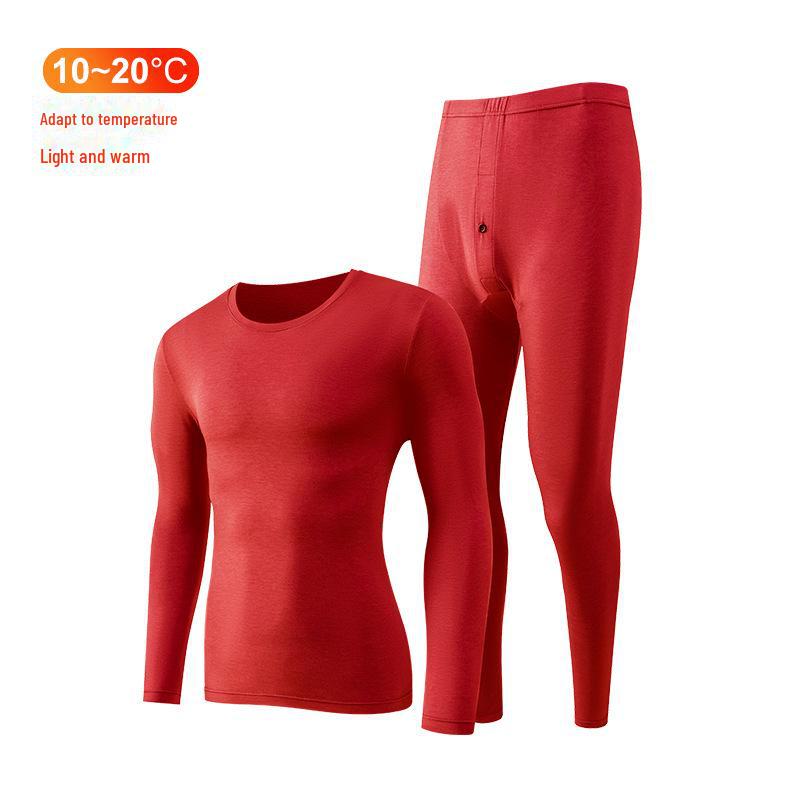 Leica Pure Cotton Antibacterial Thermal Underwear Set: Women's Round Neck, Lightweight Warm Autumn Clothes and Trousers