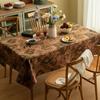 Retro American Tablecloth Elegant Dining Table Cover Oil Painting Design Luxury Table Mat Tea Table Cloth for Home Decor