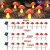 8/12/20LEDs Solar Powered Mushroom Garden Lights with 8 Lighting Modes for Christmas Yard Lawn Pathway Wedding Party Decor