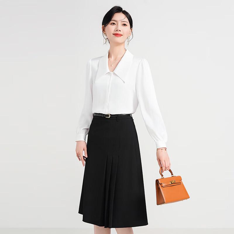 Teluoman Women s Long Sleeve Professional Blouse 3XL