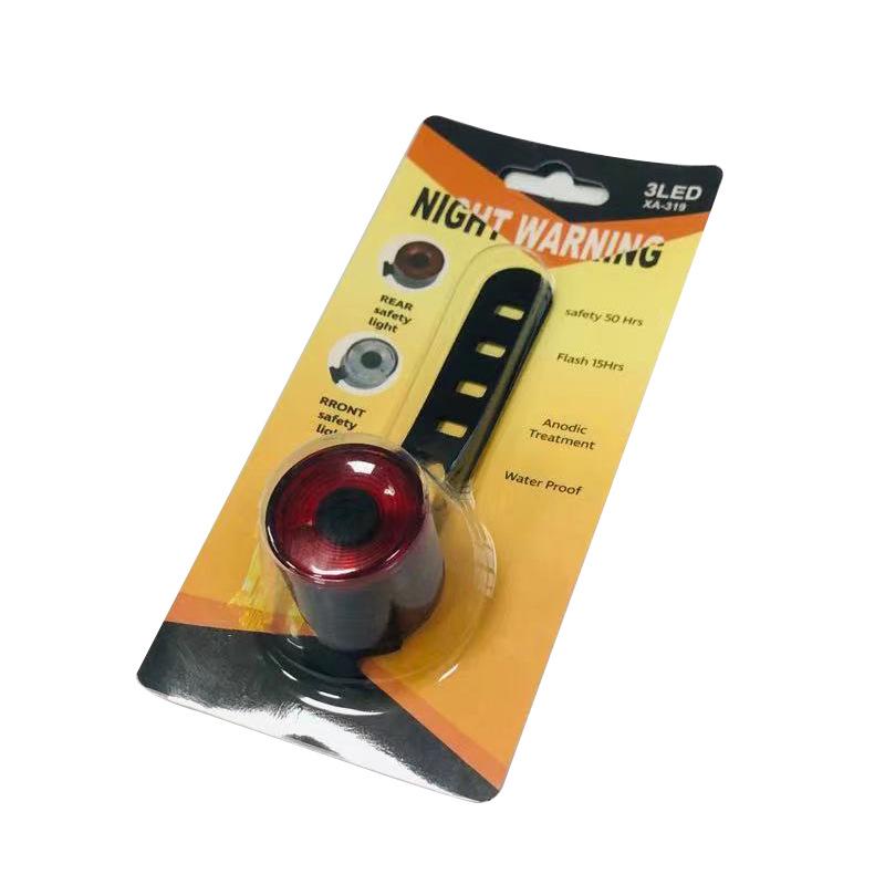 Aluminum Alloy Bike Helmet Light: LED Front and Tail Warning for Night Riding