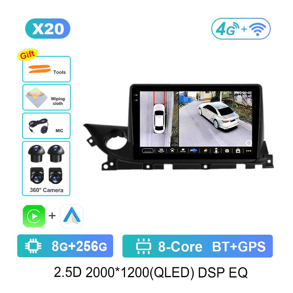 Video Multimedia Player Car Android 14 WiFi QLED Screen for Mazda 6 Mazda6 III 3 GJ GL ATENZA 2018 - 2021 GPS Navigation BT