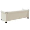 Chesterfield Sofa Set 2 Seater and 3 Seater In White Faux Leather