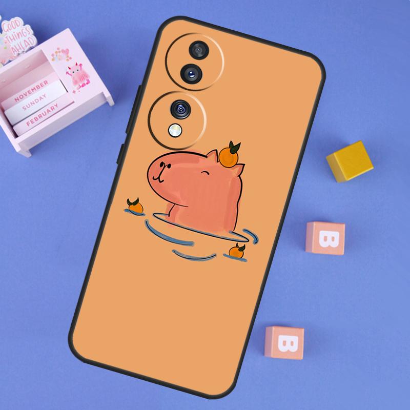 Capybara Spa Case For Honor X8b X9b X8a X9a X6a X7a X6 X7 X8 X9 Honor 90 Lite 70 50 Magic 5 6 Pro Cover