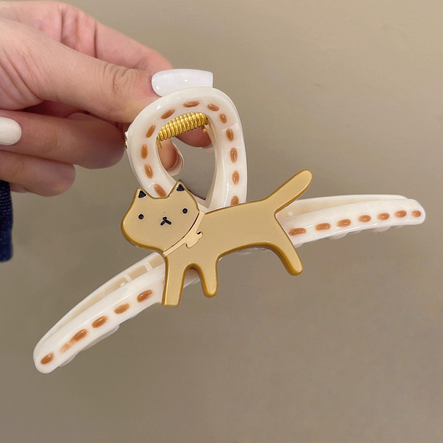 

Chic Cartoon Kitten Claw Clip: Versatile High-End Women s Hair Accessory for 2025, Perfect for Thick Hair and Back of Head Styles. Individual Package