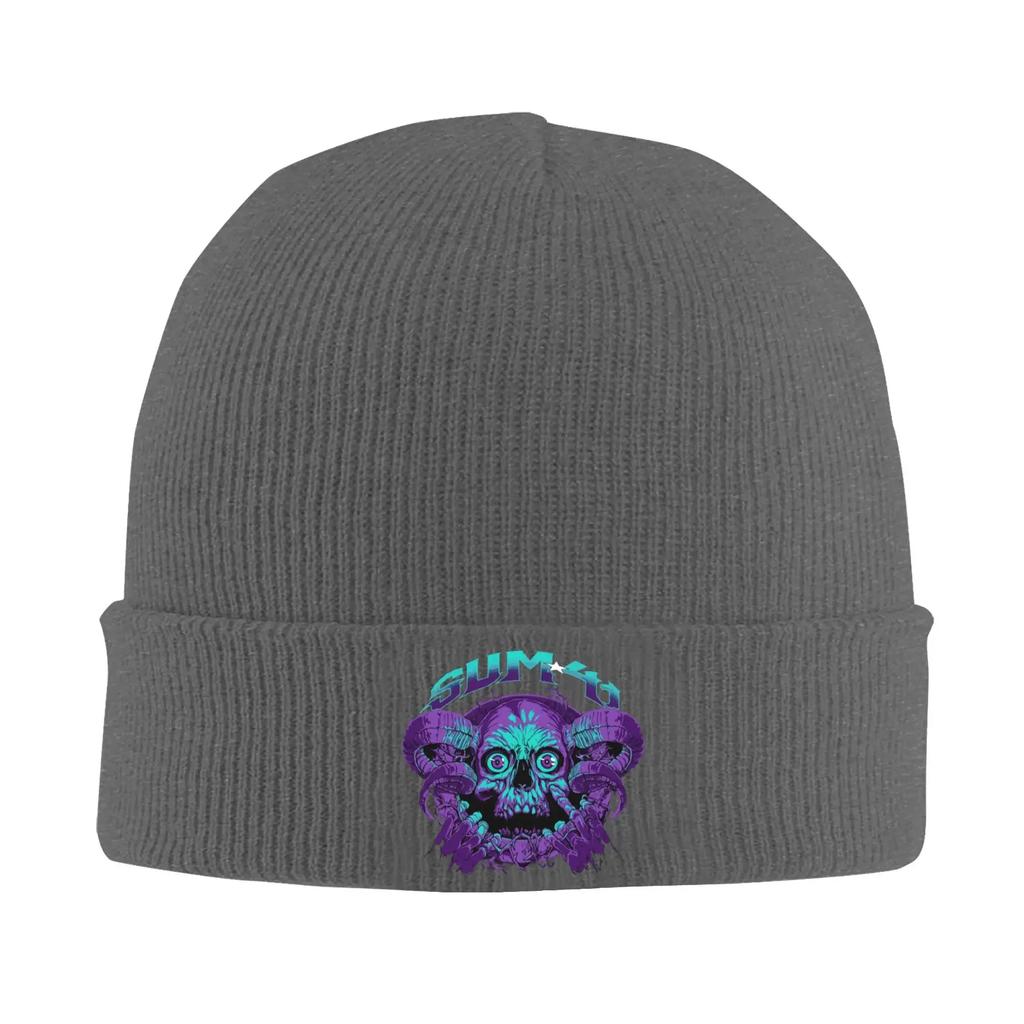 Individuelle Summe Schädel Fels Roll Band Mütze Unisex Winter Warm Haube Damen Strickmütze Straße Outdoor Ski Schädelmützen Mütze