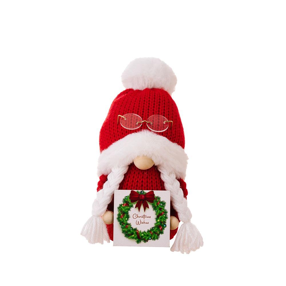 Antler Knitted Hat Rudolf Doll Christmas Tree Forest Man Doll Ornaments Party Favors