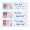 1pcs Translucent Index Stickers Multi Color Drawer Arrow Type Sticky Notes and Memo Pad Self Adhesive Diary School