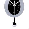 12 Inch Quiet Pendulum Wall Clock for Home Use, Non Ticking Office And Bedroom (Battery Powered)