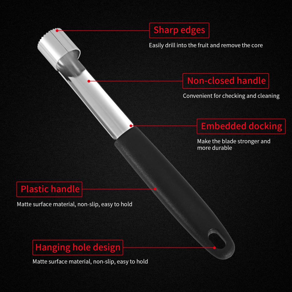 Stainless Steel Core Remover Fruit Vegetable Seeder Red Dates Pear Pip Corer Easy Twist Household Supplies Tools