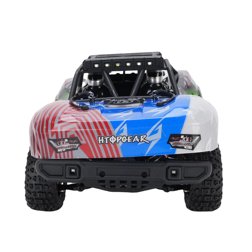 1:18 High Speed RC Car, 2.4GHz 4WD Remote Control Short Course Truck with LED Lights, Off Road Racing Buggy for Adults