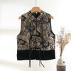 New product 2025 new unique chic super good-looking retro vest embroidered annual top