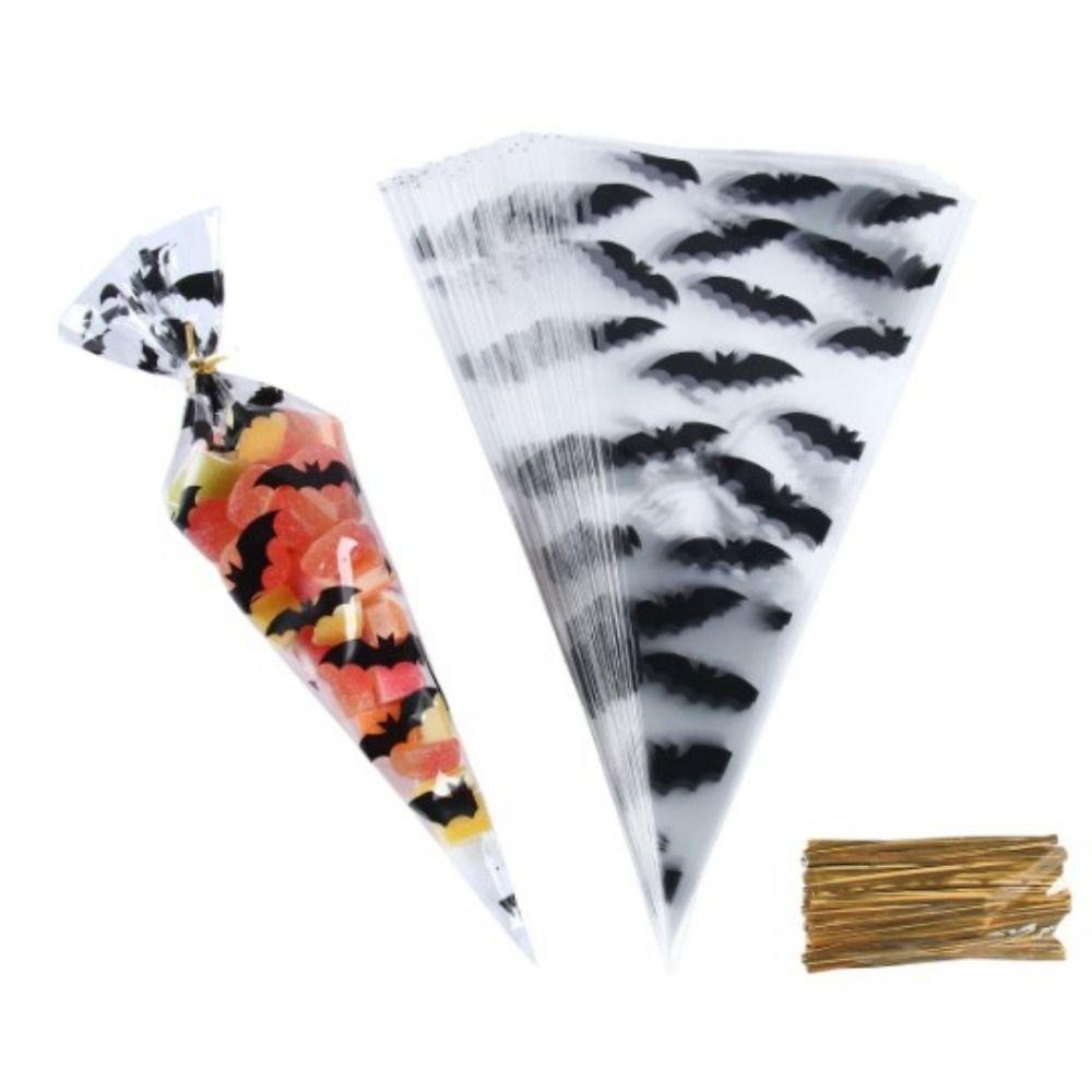 

Cartoon Halloween Triangle Bag Easy to Use DIY Candy Bag Candy Pumpkin Bag Children s style 4