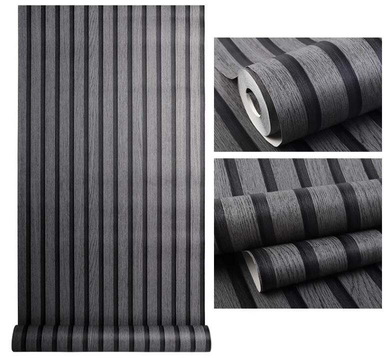 New Modern Minimalist New Chinese Style 3D Wood Grain Grille Wallpaper Bedroom Tea Room Living Room Sofa Background Wall Paper