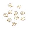 10Pcs 12x2.5mm Alphabet Double Face Charms Pendant Beads for Jewelry DIY Findings