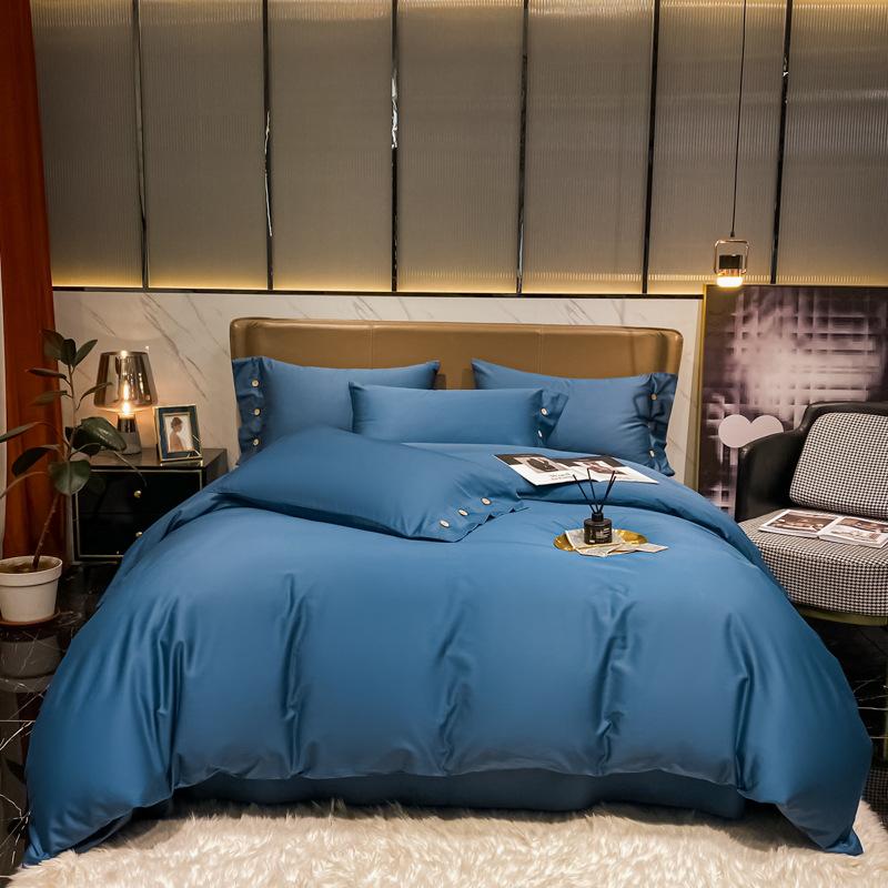 Nordic Style 60-count Xinjiang Long-staple Cotton Category A Four-piece Set High-end Pure Cotton Four-piece Duvet Cover