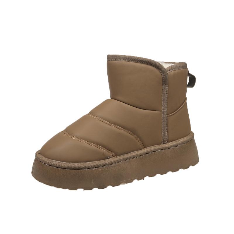 thick-soled bread snow boots for women's winter new thickened warm casual cotton boots for women's large-size cotton shoes for women