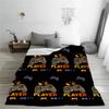 1pc Blanket Black Game Pad Player 3D Printed Comfortable Flannel Blanket for Home Living Room Bedroom Decoration Birthday Gift