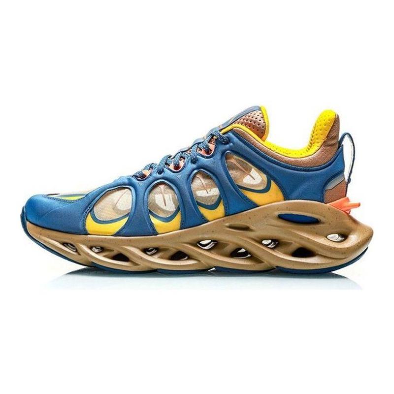 Li-Ning Arc ACE Womens Low Top Running Shoes Blue Orange Yellow ARHP226-1 36