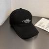 Embroidered Letter Baseball Cap Female Wide Brim Breathable Fabric Daily Use