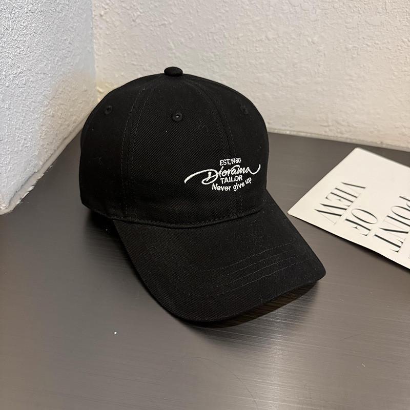 Embroidered Letter Baseball Cap Female Wide Brim Breathable Fabric Daily Use