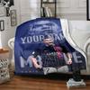 Mbappé Personalized Text Blanket Throw Customizable Blanket Comfortable Perfect for Couch Living Room Seaside Office Chair Four Seasons Multipurpose