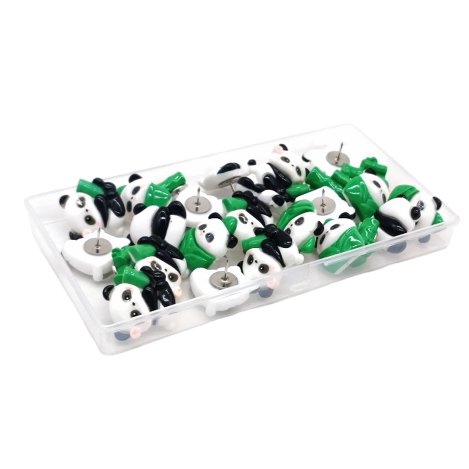 

20/30 шт. Декоративные кнопки в виде панды, пробковые кнопки для доски объявлений с футляром для пробковой доски, доски объявлений 20