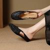 Krazing Pot SheepSkin Mules Round Toe Size 42 Low Heels Slip on Light Shoes Increased Hollow Style Pumps