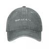 2026 Vintage Ponytail Baseball Cap Adjustable Sunhat Spacex White Logo Spring Summer Cap Washed Casquette Casual