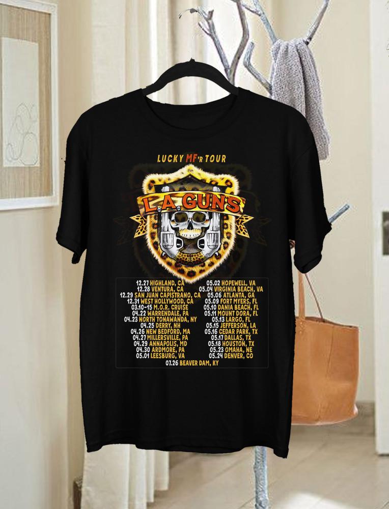 

L.A. Guns Band #039Leopard Skin#039 Album 2025 Tour Dates T Shirt All Size HH282 Unisex T-Shirt S