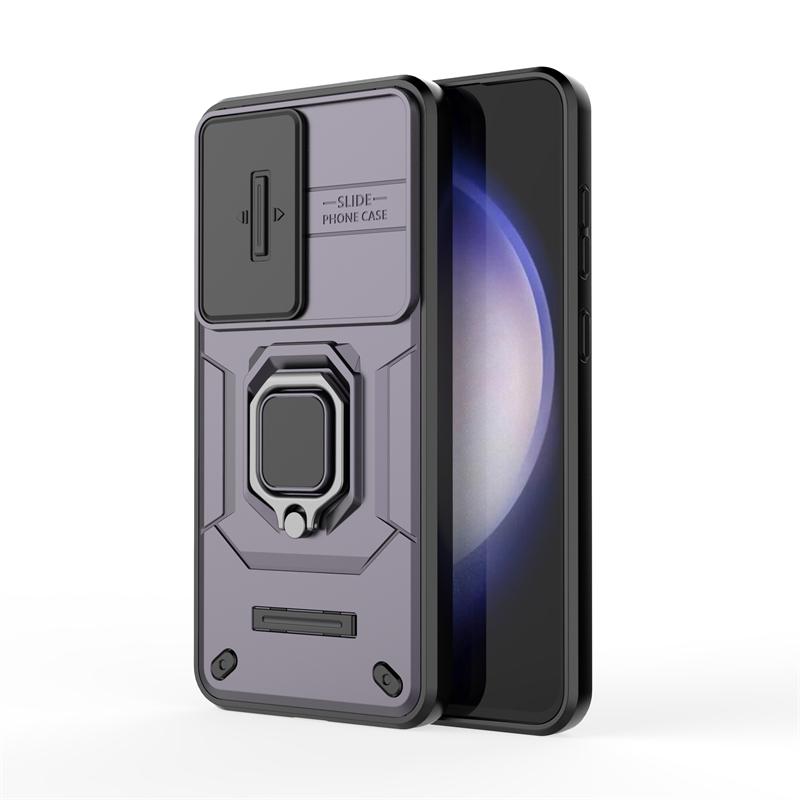 Shockproof Case For Samsung Galaxy S24 FE Case Samsung S24FE Ring Holder Magnetic Back Cover For Samsung S24 FE Push Window Case