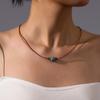 Fashionable Retro Turquoise Beaded Short Neck Fitting Women's Necklace, Versatile for Daily Use