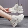 Dad Shoes Girl 2025 Spring and Autumn Korean Edition New Small Thick-soled Medium Heel Simple Casual Sports Little White Shoes